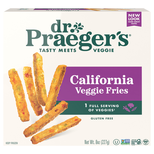 Frozen Appetizers & Sides Dr. Praeger's Veggie Fries, Gluten Free, California hero