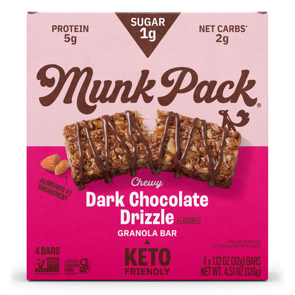 Energy & Granola Bars Munk Pack Dark Chocolate Drizzle, Chewy Granola Bars hero