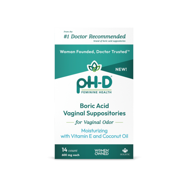 pH-D Feminine Health Boric Acid Moisturizing Suppositories hero