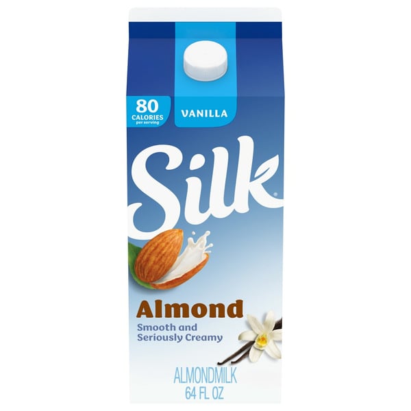 Nutmilk & Dairy Free Silk Vanilla Almond Milk, Dairy Free, Gluten Free, Soy Free hero