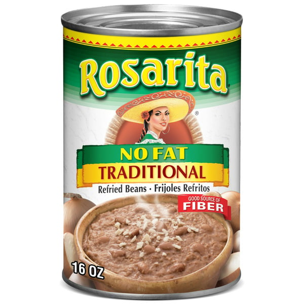 Canned Meals & Beans Rosarita No Fat Refried Beans, Traditional hero