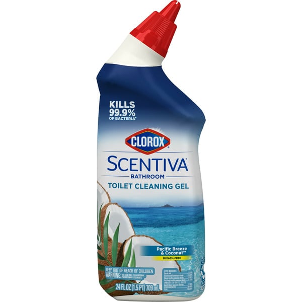 Cleaning Products Clorox Scentiva Toilet Cleaning Gel, Bleach Free - Pacific Breeze & Coconut hero