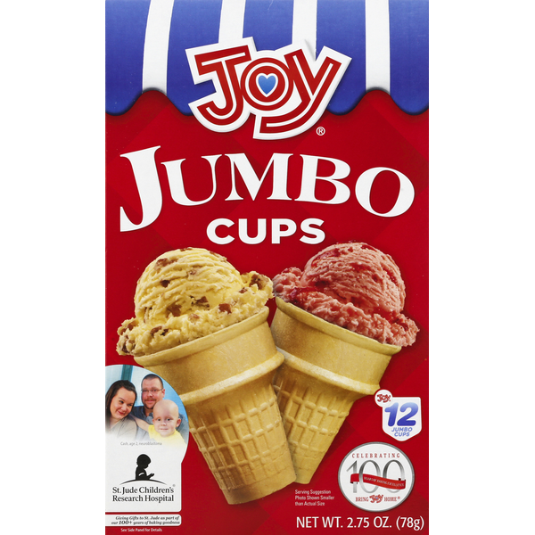 Ice Cream Toppings Joy Ice Cream Cups, Jumbo hero