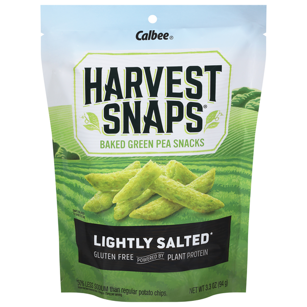 Packaged Vegetables & Fruits Harvest Snaps Green Pea Snacks, Baked, Lightly Salted hero