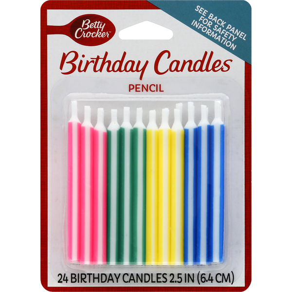 Baking Supplies & Decor Betty Crocker Birthday Candles, Pencil, 2.5 Inch hero