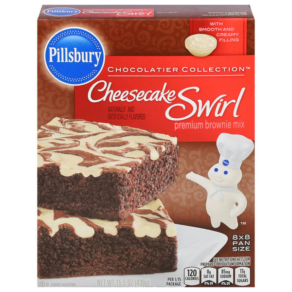 Doughs, Gelatins & Bake Mixes Pillsbury Cheesecake Swirl Premium Brownie Mix hero