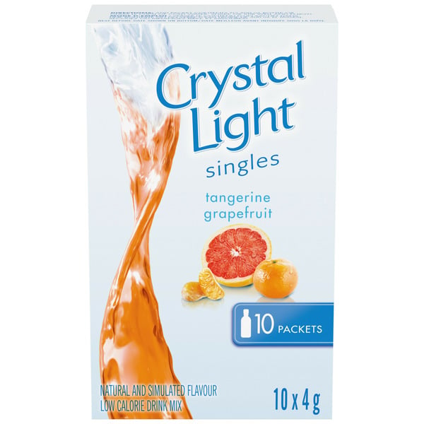 Cocoa & Drink Mixes Crystal Light Singles, Tangerine Grapefruit hero