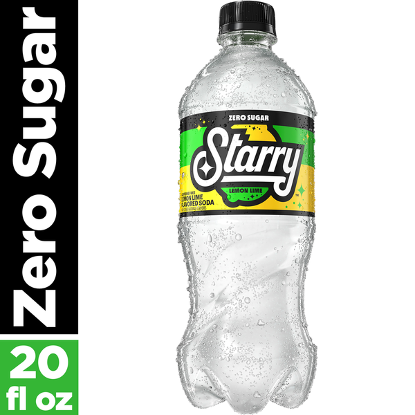 Starry Zero Sugar Lemon Lime Soda, Caffeine Free hero