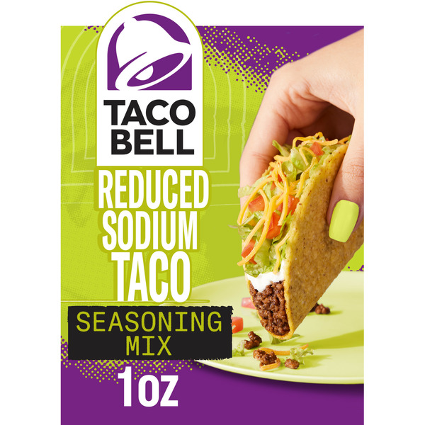 Marinades & Meat Preparation Taco Bell Reduced Sodium Taco Seasoning Mix with 25% Less Sodium hero