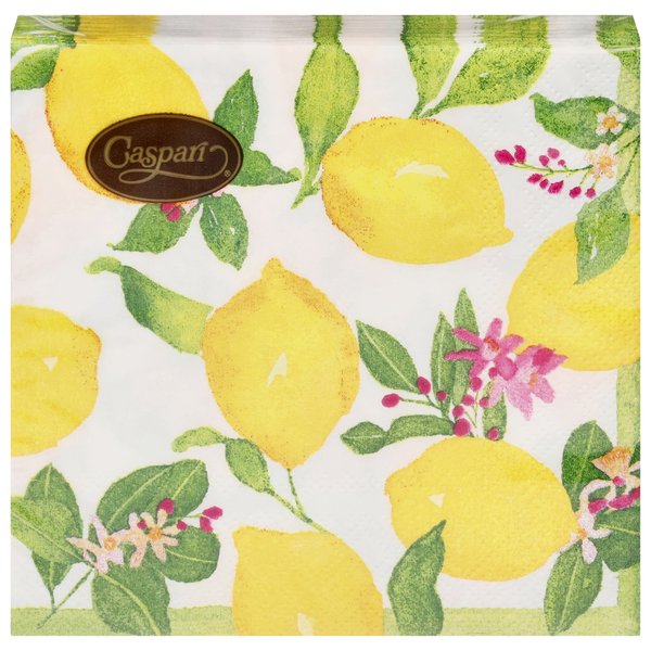 Caspari Napkins, Triple-Ply, Limoncello hero