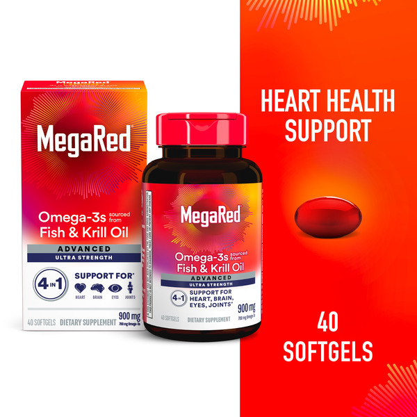 Vitamins & Supplements Schiff MegaRed Omega-3 Fish Oil + High Absorption Krill Oil Supplement 500mg, Advanced Softgels hero