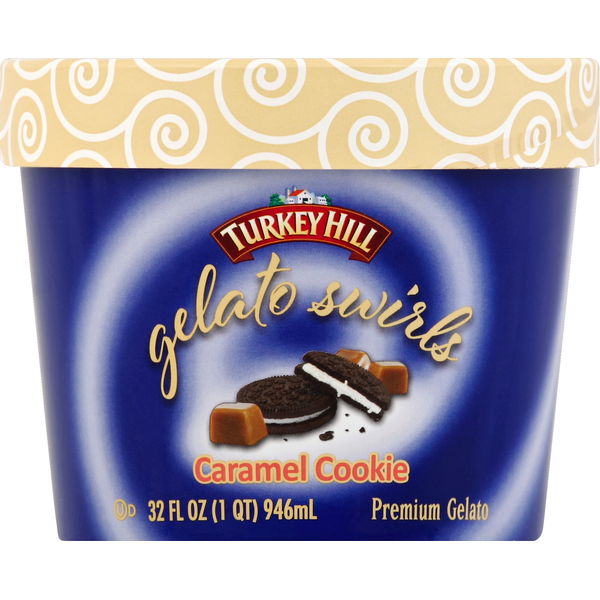 Ice Cream & Ice Turkey Hill Gelato, Premium, Caramel Cookie hero