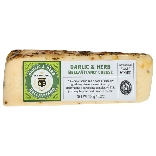 Specialty Cheeses Sartori Cheese, Garlic & Herb hero