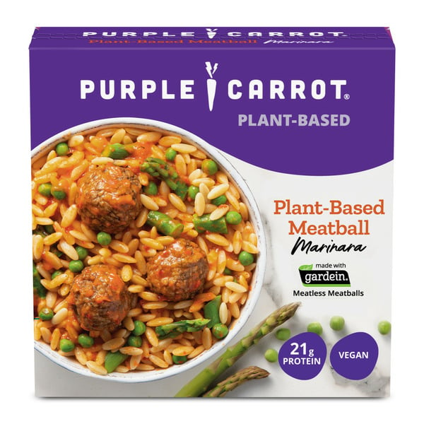 Frozen Vegan & Vegetarian Purple Carrot Plant-Based Vegan Meatball Marinara Frozen Meal hero