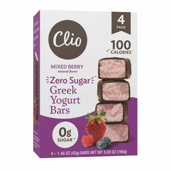 Clio Clio Zero Sugar Mixed Berry Greek Yogurt Bars hero