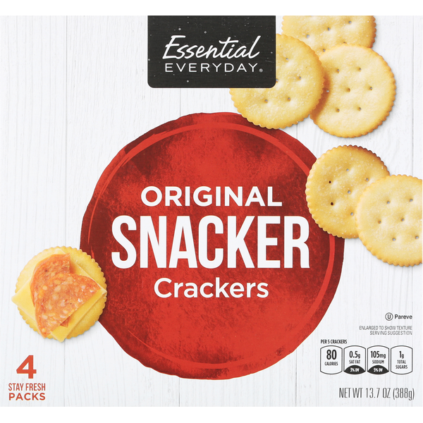 Crackers Essential Everyday Crackers, Snacker, Original, Stay Fresh Packs hero