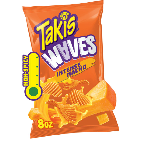 Chips & Pretzels Takis Waves Intense Nacho Wavy Potato Chips Bag hero