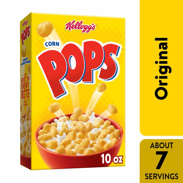 Cereal Kellogg's Corn Pops Breakfast Cereal, Kids Cereal, Family Breakfast, Original hero