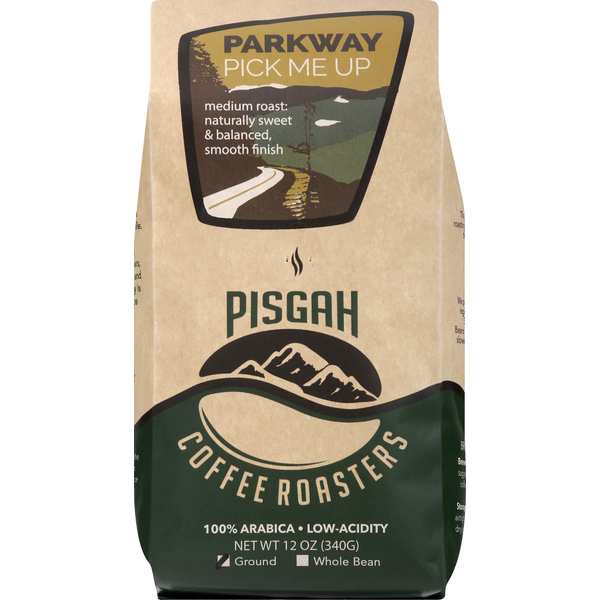 Coffee Pisgah Brewing Company Coffee, 100% Arabica, Ground, Parkway Pick Me Up hero