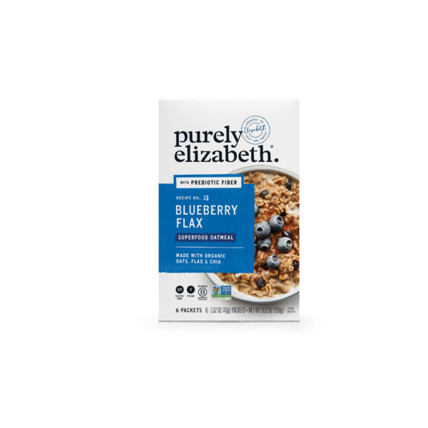 Hot Cereal & Pancake Mixes Purely Elizabeth Blueberry Flax Oatmeal Multipack, Prebiotic Fiber hero