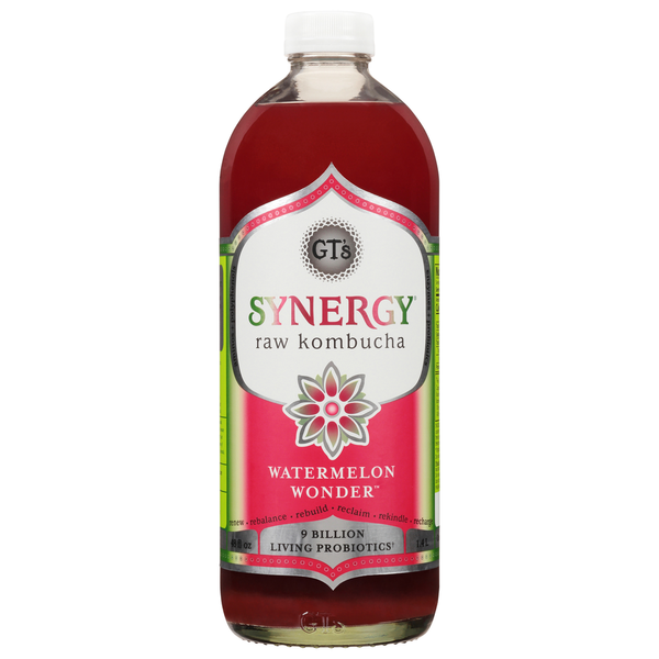 Juice & Nectars GT's Living Foods Kombucha, Watermelon Wonder hero