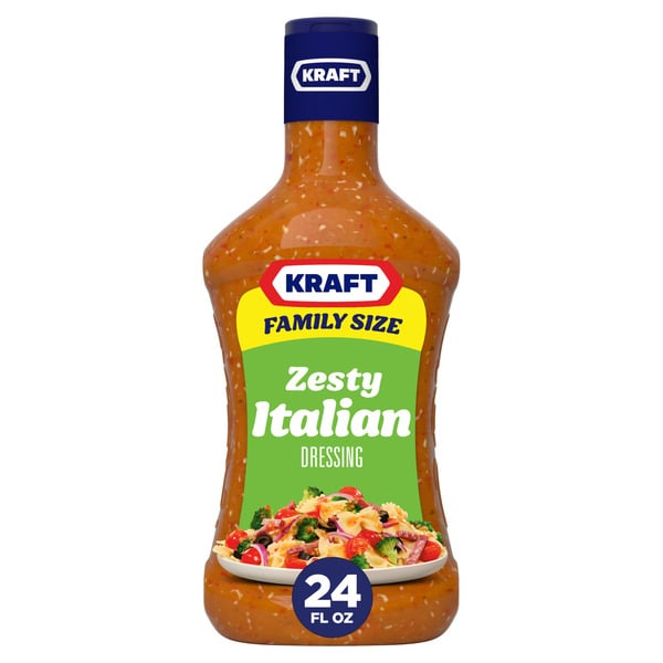 Salad Dressing & Toppings Kraft Zesty Italian Salad Dressing Family Size hero