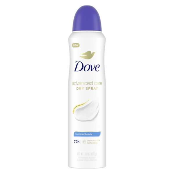 Deodorants Dove Dry Spray Antiperspirant Deodorant Nourished Beauty, hero