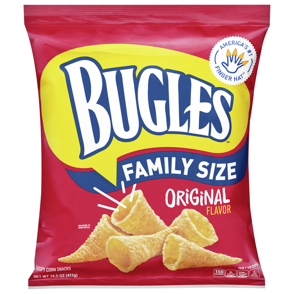 Trail Mix & Snack Mix Bugles Corn Snacks, Crispy, Original Flavor, Family Size hero