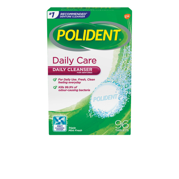 Oral Hygiene Polident Daily Care Denture Cleanser hero