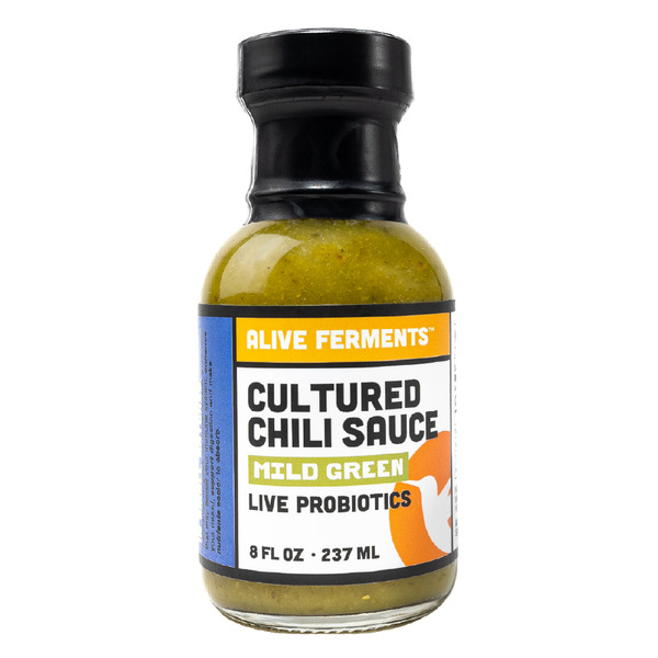 Alive Ferments Probiotic Cultured Chili Sauce, Mild Green hero