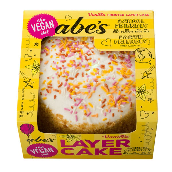 Cookies & Cakes Abe's Vegan Vanilla Celebration Cake hero