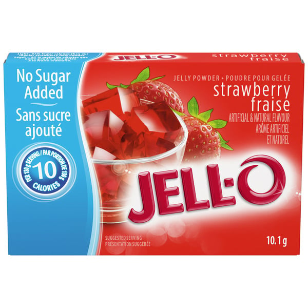 Refrigerated Pudding & Desserts Jell-O Strawberry Jelly Powder Light Gelatin Mix hero