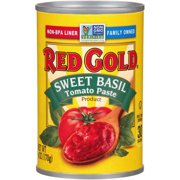 Canned & Jarred Vegetables Red Gold Sweet Basil Tomato Paste hero