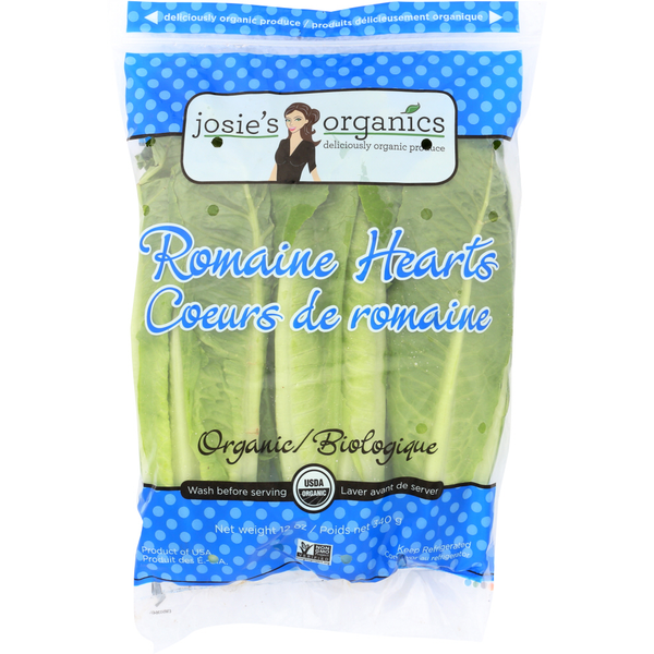 Packaged Vegetables & Fruits Josies Organics Organic Romaine Hearts hero