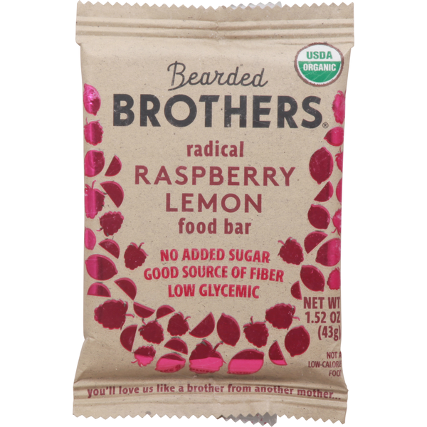 Energy & Granola Bars Bearded Brothers Food Bar, Radical Raspberry Lemon hero