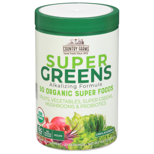 Vitamins & Supplements Country Farms Alkalizing Formula, Super Greens hero