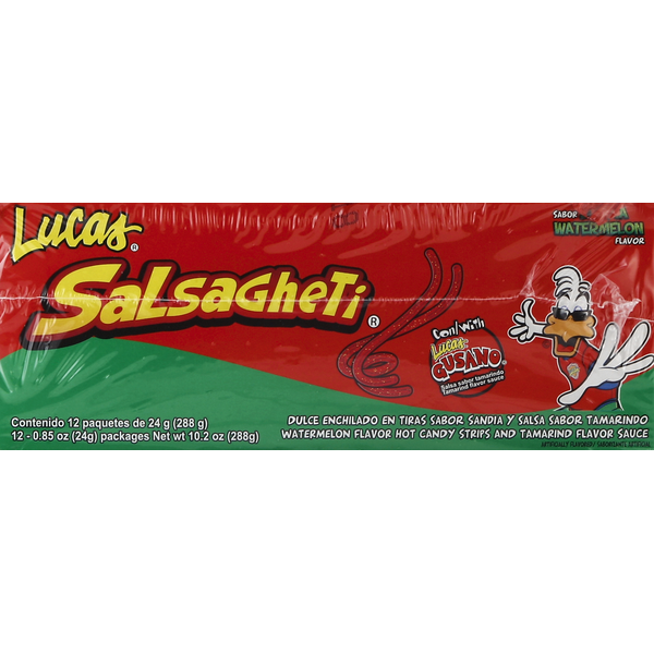 Latino Foods Lucas Candy Strips, Watermelon Flavor hero