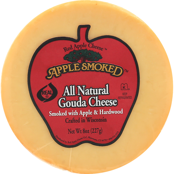 Specialty Cheeses Red Apple Cheese Apple Smoked All Natural Gouda Cheese hero