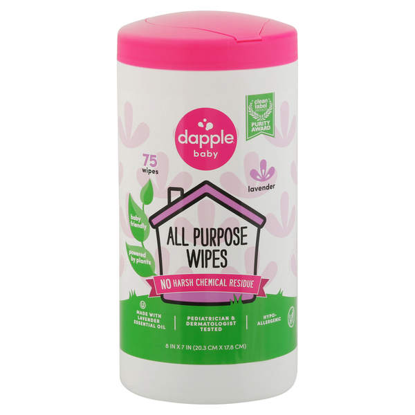 Diapers & Wipes Dapple Wipes, All Purpose, Lavender hero