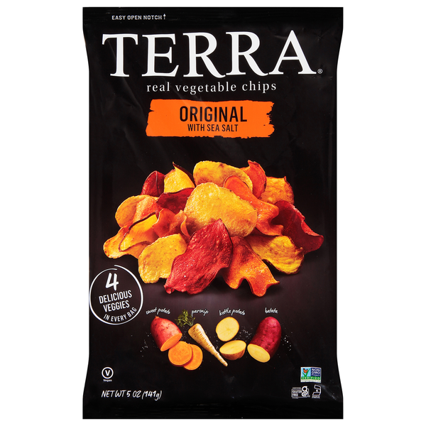 Chips & Pretzels TERRA Vegetable Chips, Real, Original with Sea Salt hero