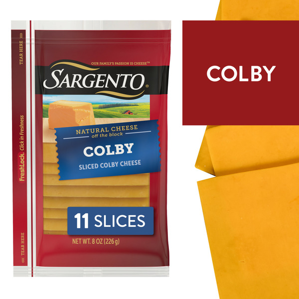 Packaged Cheese Sargento Sliced Colby Natural Cheese hero