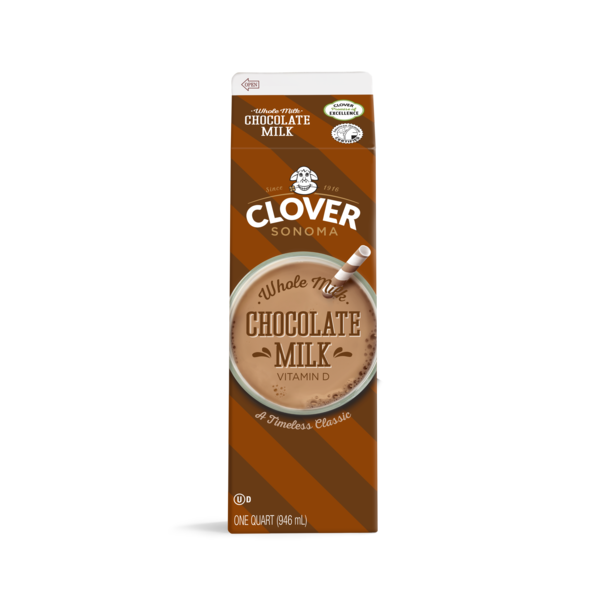 Milk Clover Sonoma Conventional Whole Chocolate Milk Quart hero