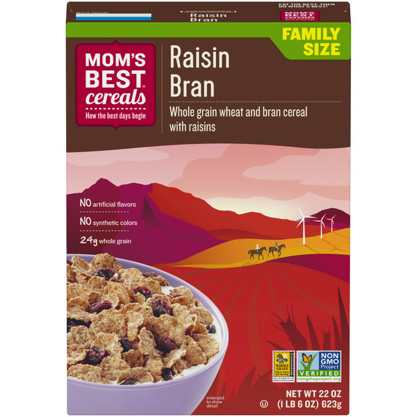 Cereal Mom's Best Raisin Bran Cereal, Non-GMO Project Verified, Made with Whole Grain hero