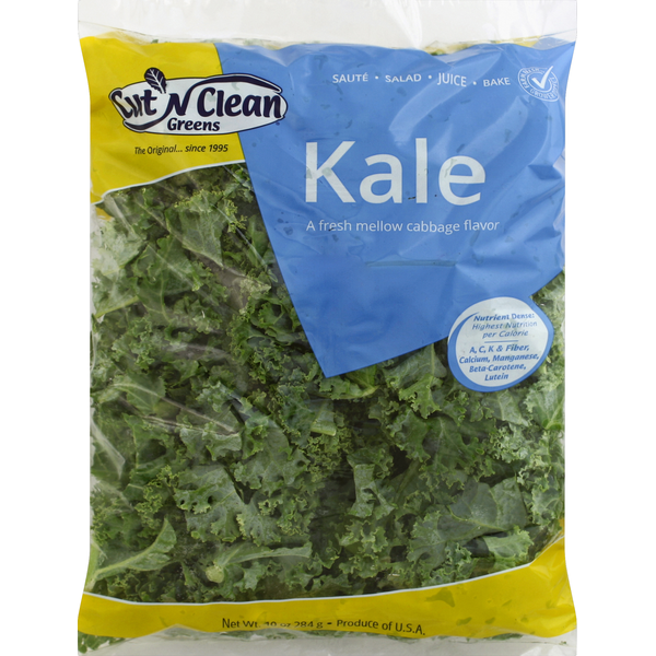 Packaged Vegetables & Fruits Cut ‘N Clean Greens Kale hero