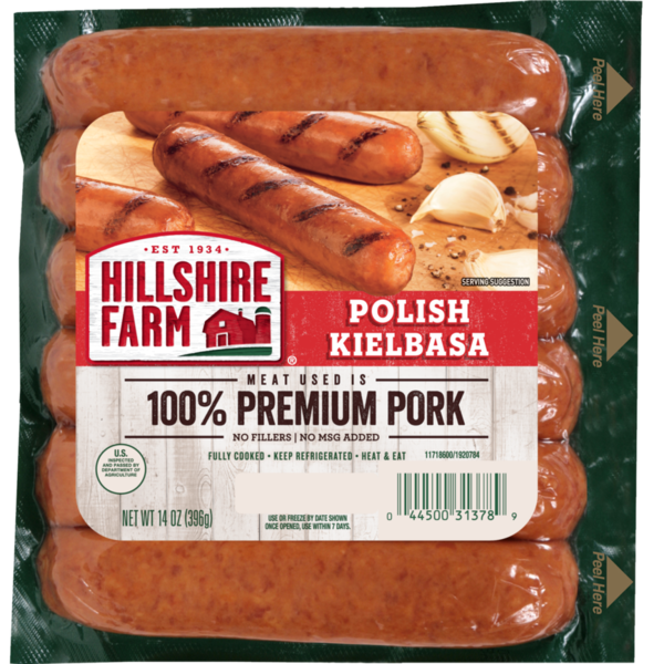 Hot Dogs, Bacon & Sausage Hillshire Farm Polska Kielbasa Smoked Sausage Links, 6 Count hero