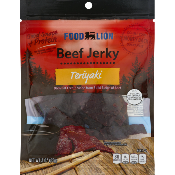 Popcorn & Jerky Food Lion Beef Jerky, Teriyaki hero