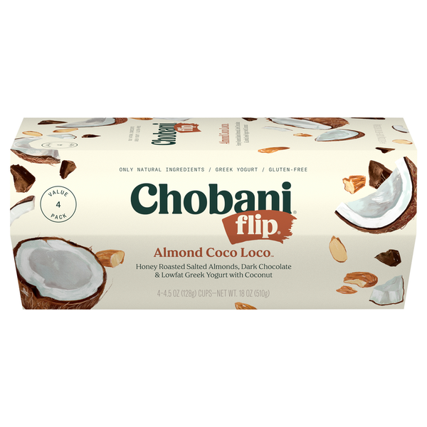 Yogurt Chobani Yogurt, Almond Coco Loco, Greek, Value 4 Pack hero