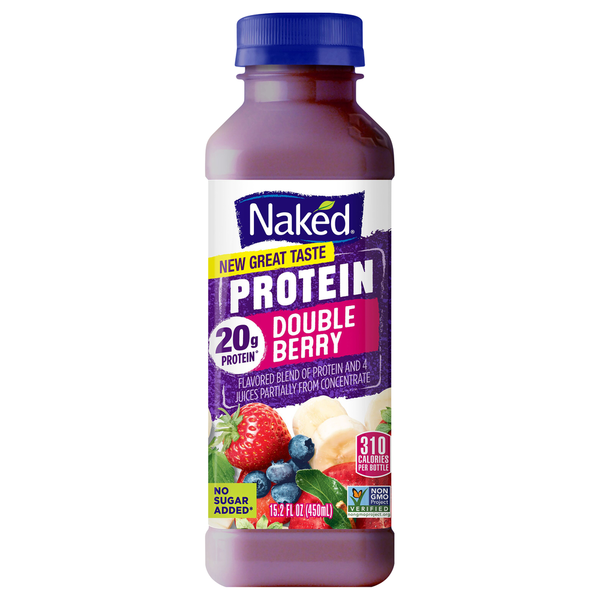 Refrigerated Naked Juice, Double Berry, Protein hero