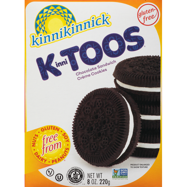 Cookies & Cakes Kinnikinnick Sandwich Creme Cookies, Chocolate hero