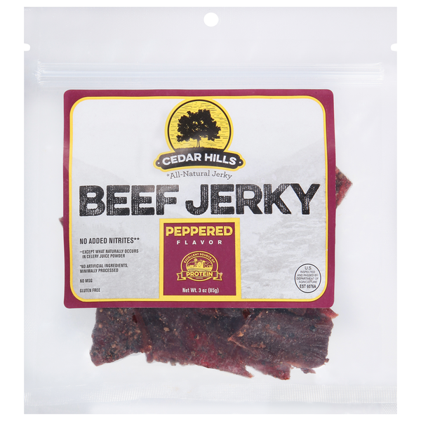 Cedar Hills Beef Jerky, Peppered Flavor hero